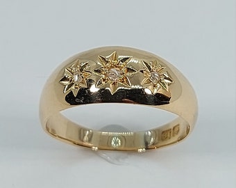 Gold Ring, 18k Gold Ring, Diamond Ring, Women Diamond Ring,  Free Shipping, Yellow Gold Ring, Diamond and Gold Ring, 18k Yellow Gold