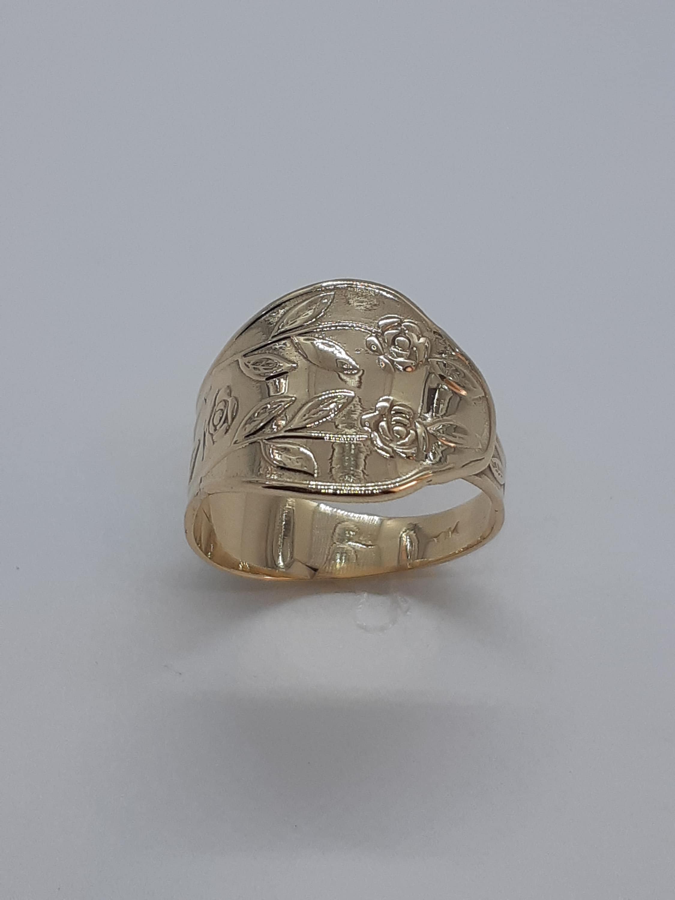 CALEE SPOON RING BRASS真鍮 リング Gold Gold Spoon Ring, Solid Gold Spoon Ring, Spoon Rings, Gold
