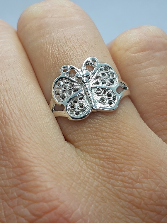 Anillo mariposa Anillo de plata Envio gratis Plata de ley 925 Anillo de plata mujer Anillos de mariposa Regalo para ella Plata de ley 925 Etsy Mexico