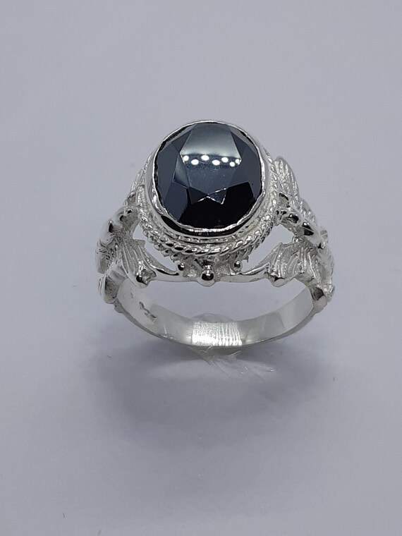 Anello farfalla Anello ematite Pietra ematite Argento sterling