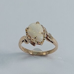 Opal Ring, Opal Gold Rings, Gold Ring, Free Shipping, Opal and Gold, Opal Jewelry, Mother Day Gift, 10k Yellow Gold Ring, Gift for Her