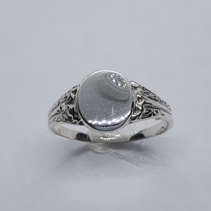 Men Signet Ring, Women Signet Ring, Signet Ring, Silver Signet Ring, Initials Ring, Personalized Ring, Signet Ring for Him, Mens Rings