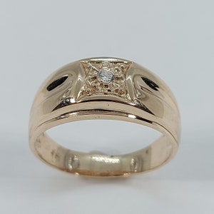 Anello da uomo con diamanti, fede nuziale da uomo, anello da uomo con diamanti, oro bianco 10k, anello con diamanti, oro giallo 10k, anello da uomo in oro giallo, anello da uomo in oro