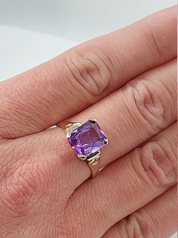 10k gold amethyst on sale ring