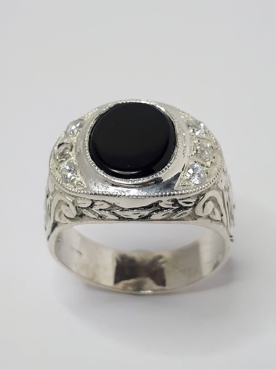 Mens Onyx Rings Onyx Ring Men Vintage Ring Onyx Ring Men Etsy Mens Onyx Rings Onyx Ring Men Vintage Ring Onyx Ring Men Etsy