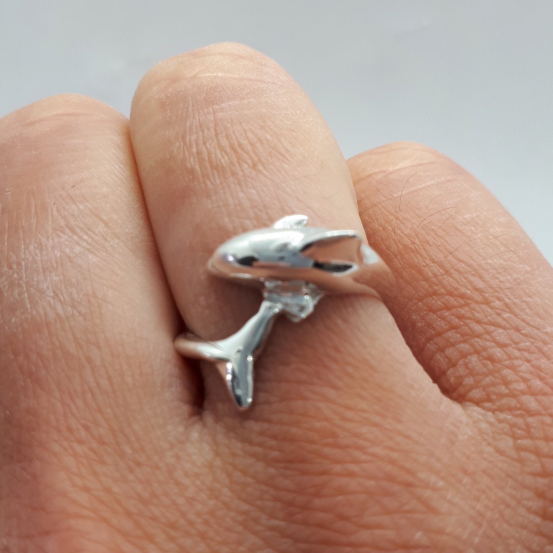 Dolphin Sterling Silver Ring, Handmade 925 Jewelry - Etsy