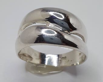 Double Ring, Silver Double Ring, Sterling Silver Ring