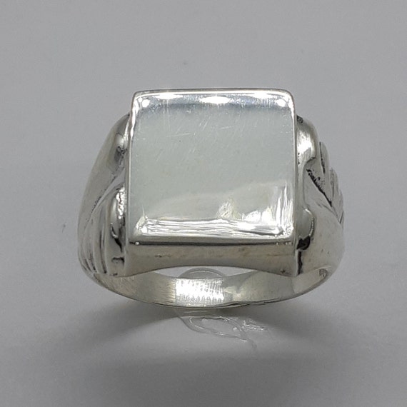Chevaliere chevaliere homme chevaliere femme argent bague en argent gravee bagues cadeau pour lui bagues homme chevaliere homme Etsy France