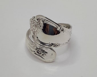 Spoon Ring,  Solid Sterling Silver, Spoon Rings, Women Silver Ring, Spoon Silver Ring, Spoon Jewelery, Cutlery Ring, Flower Ring, Spoon