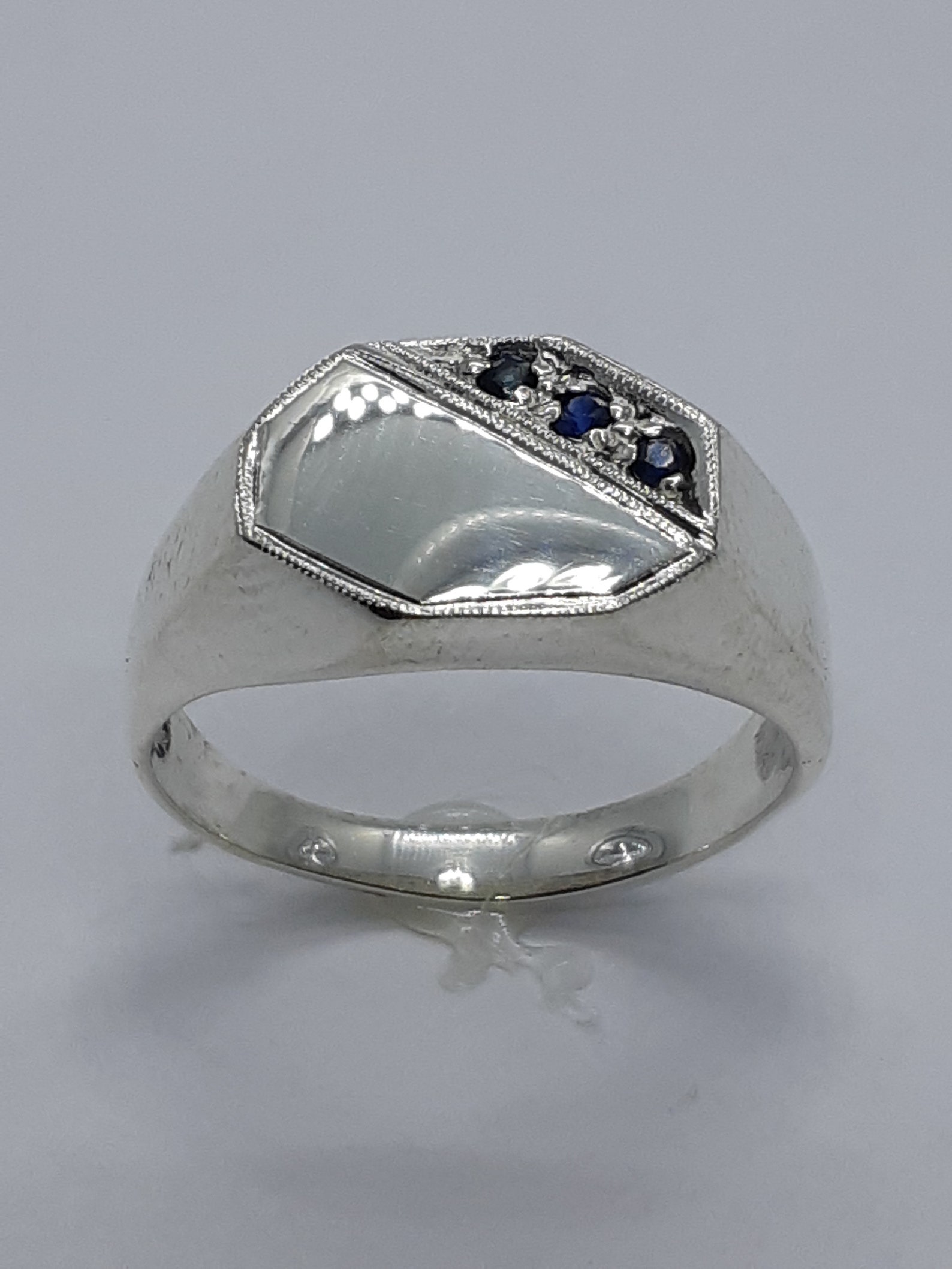 Sapphire Rings Sapphire Silver Ring Men Sapphire Ring 925 Etsy