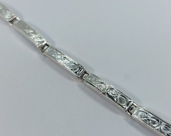Sterling Silber Kettenarmband für Männer - Schweres Design, 20 cm