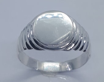 Chevalière pour hommes, chevalière pour femmes, chevalière, bague initiales, bague en argent pour hommes, bague en argent massif, chevalière pour lui, bague personnalisée