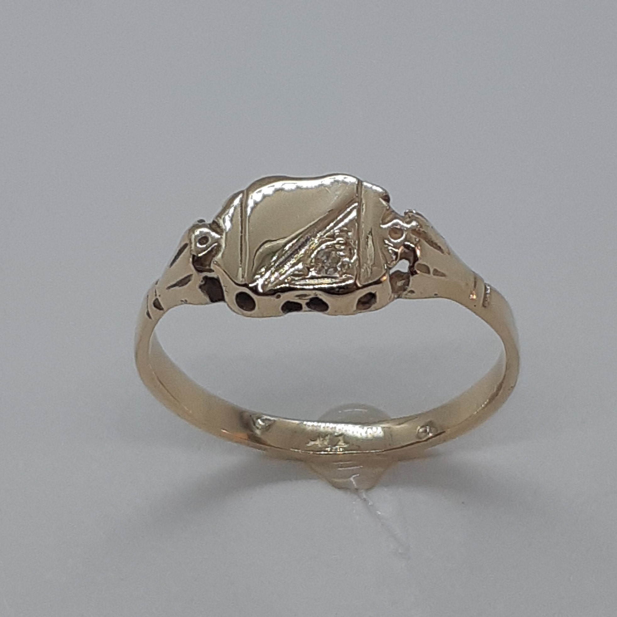 Kids Ring Ring Gold Ring Initials Etsy