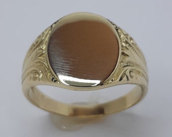 mens gold signet rings argos