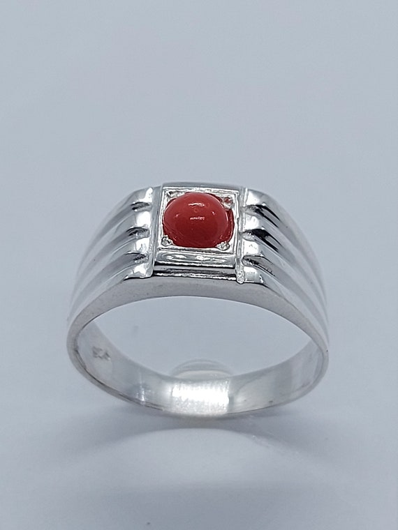 Red Coral Stone Ring Women, Oval Garnet Stone Ring Ladies, Handmade Silver  Ring, 925 Sterling Silver, Authentic Silver Ring, Gift for Her - Etsy |  Garnet stone ring, Coral stone ring, Silver rings handmade