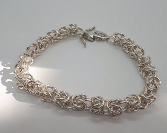 Elegant Heavy Thick Solid Sterling Silver Bracelet Balinese - Etsy