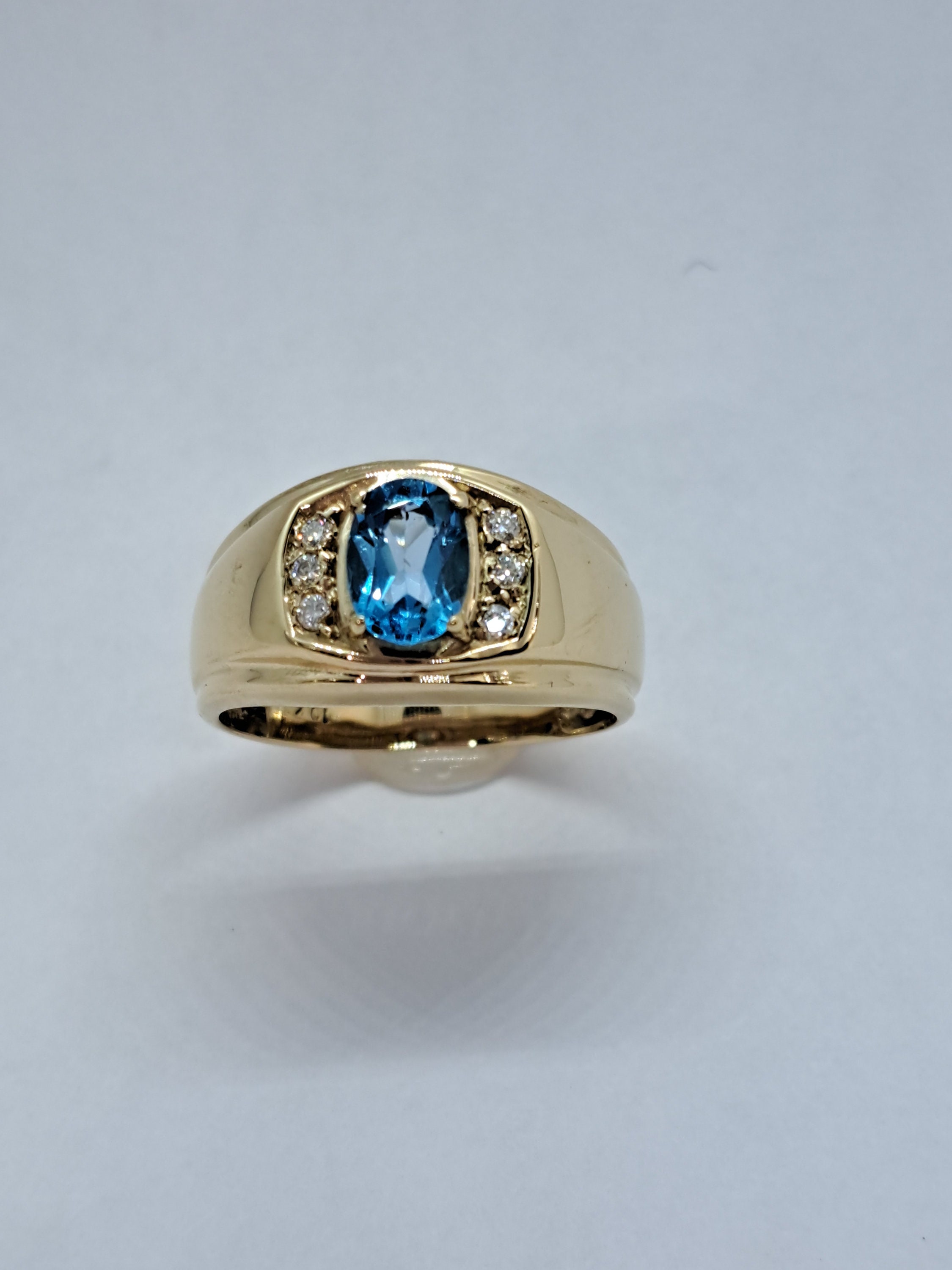 Blue Topaz and Citrine Three-Stone Ring - 18K Yellow Gold | Jewel In the  Sea | Nantucket, MA
