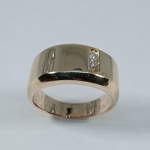 Anello da uomo con diamanti, fede nuziale da uomo, anello da uomo con diamanti, oro bianco 10k, anello con diamanti, oro giallo 10k, anello da uomo in oro giallo, anello da uomo in oro