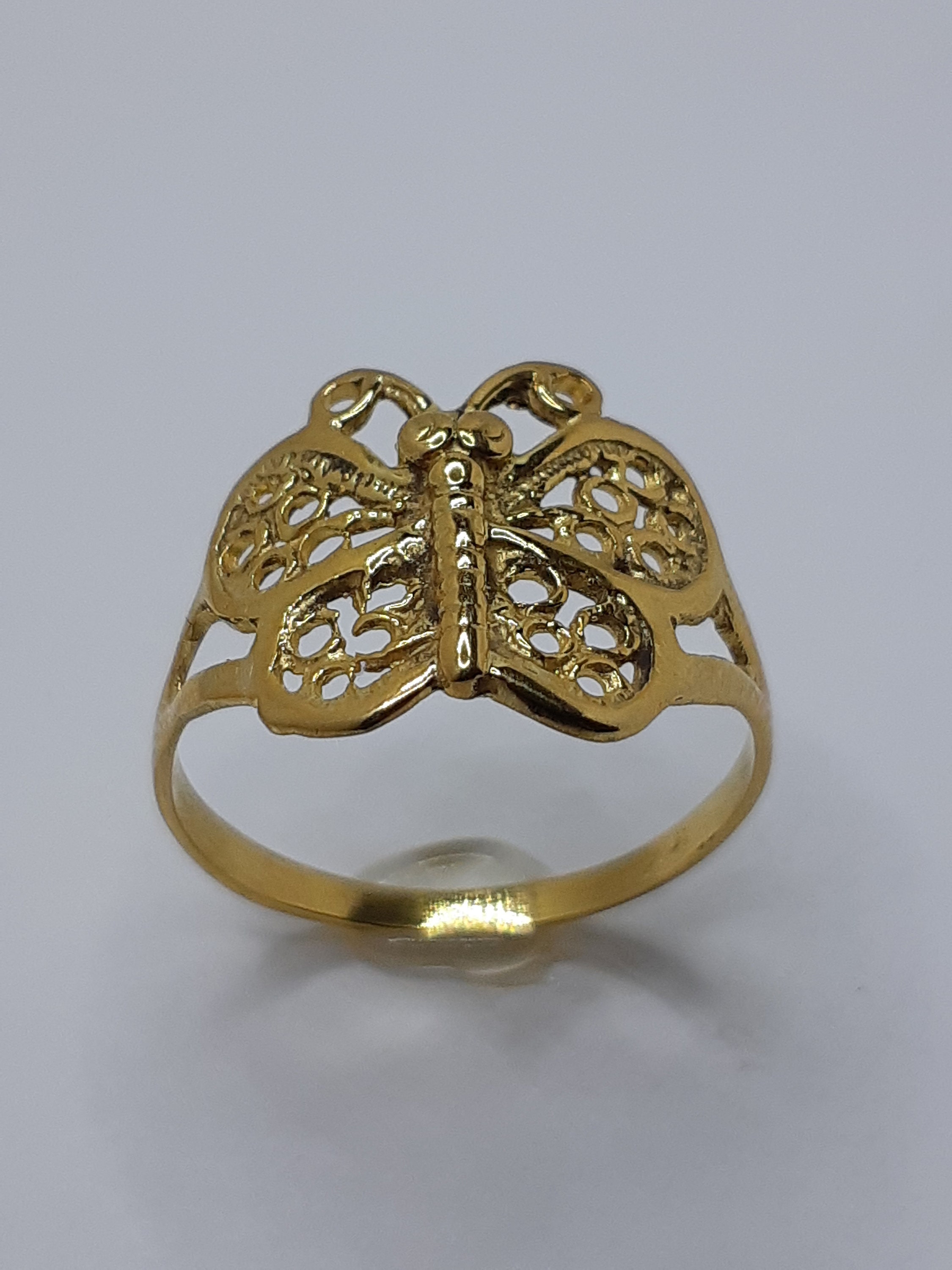 Butterfly Ring Yellow Gold Free 