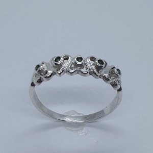 Herz Silberring, Silberring, Frauen Ringe, Sterling Silber Ring, Frauenringe, Silberringe, 925 Sterling Silber, Silber, Grüne Zirkone