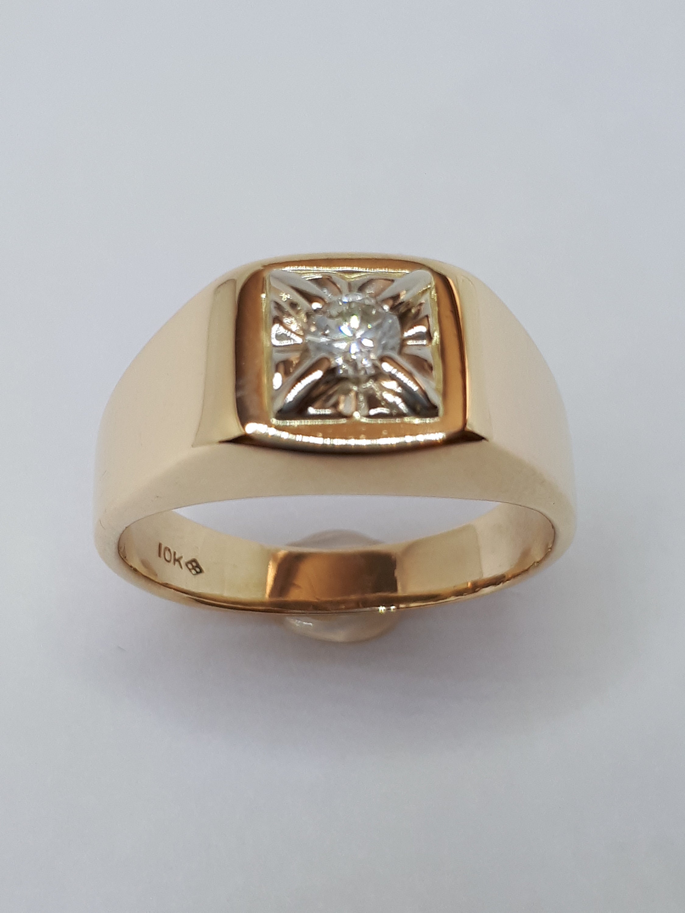 14K Yellow 1/8 CT Natural Diamond Ring | Kranich's Inc