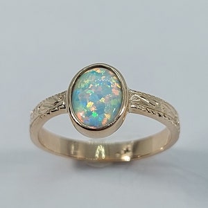Opal Ring, Opal Gold Rings, Gold Ring, Free Shipping, Opal and Gold, Opal Jewelry, , 10k Yellow Gold Ring, Gift for Her, Christmas Gift