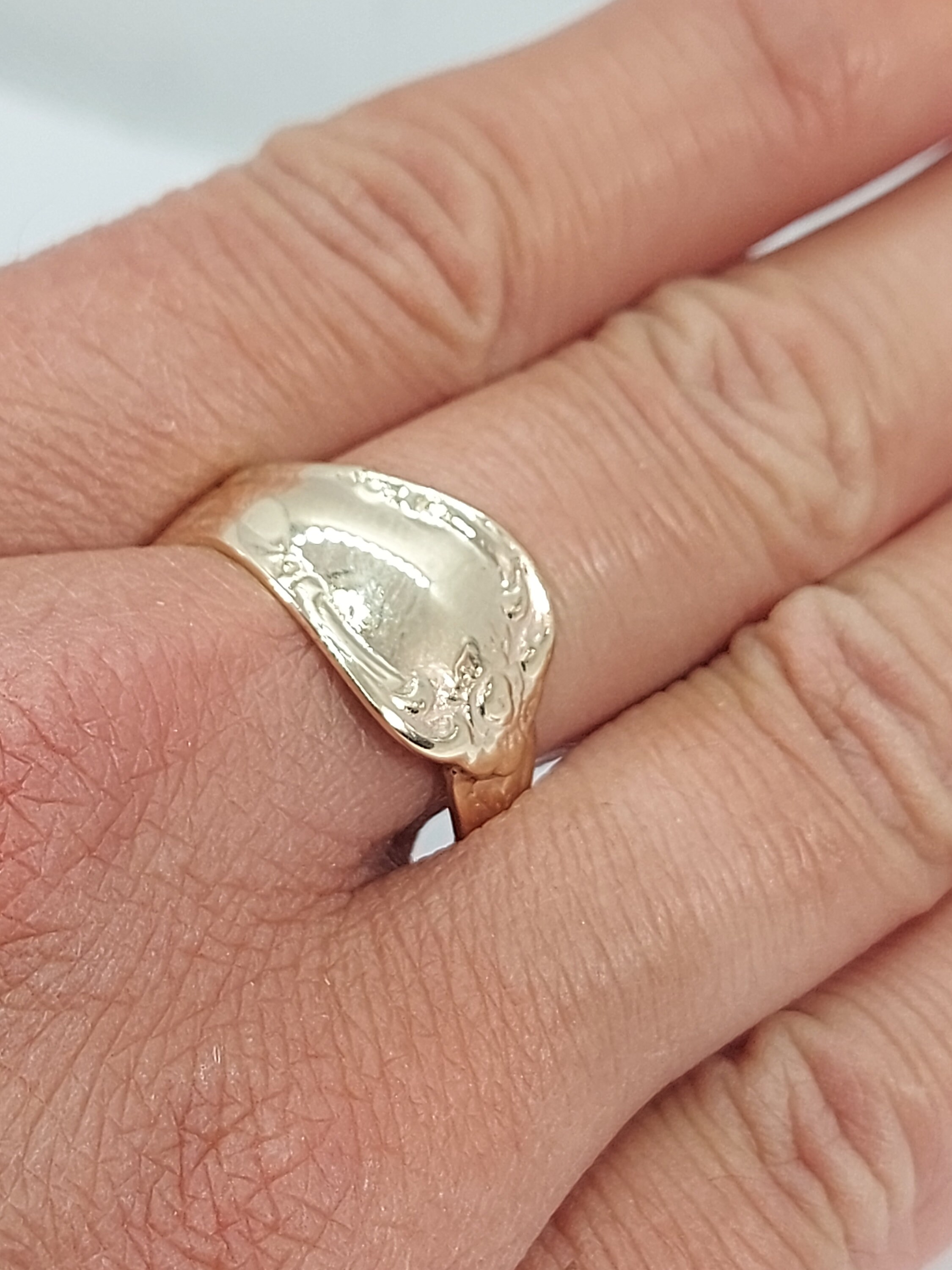 Handmade 10k Yellow Gold Spoon Ring, Size 11 - Etsy