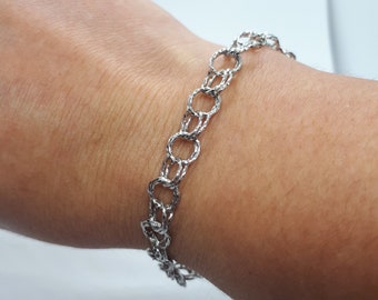 Women Bracelet, Silver Chain Bracelet, Women Chain Bracelet, Bracelet for Her, Christmas  Gift, 925 Sterling Silver Unique Bracelet