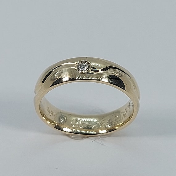 Men's gold diamond outlet band rings