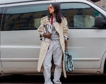 【80s】Burberry's ヘリンボーンウールコート ヴィンテージ Burberry ステンカラーコート カシミヤ ヴィンテージ