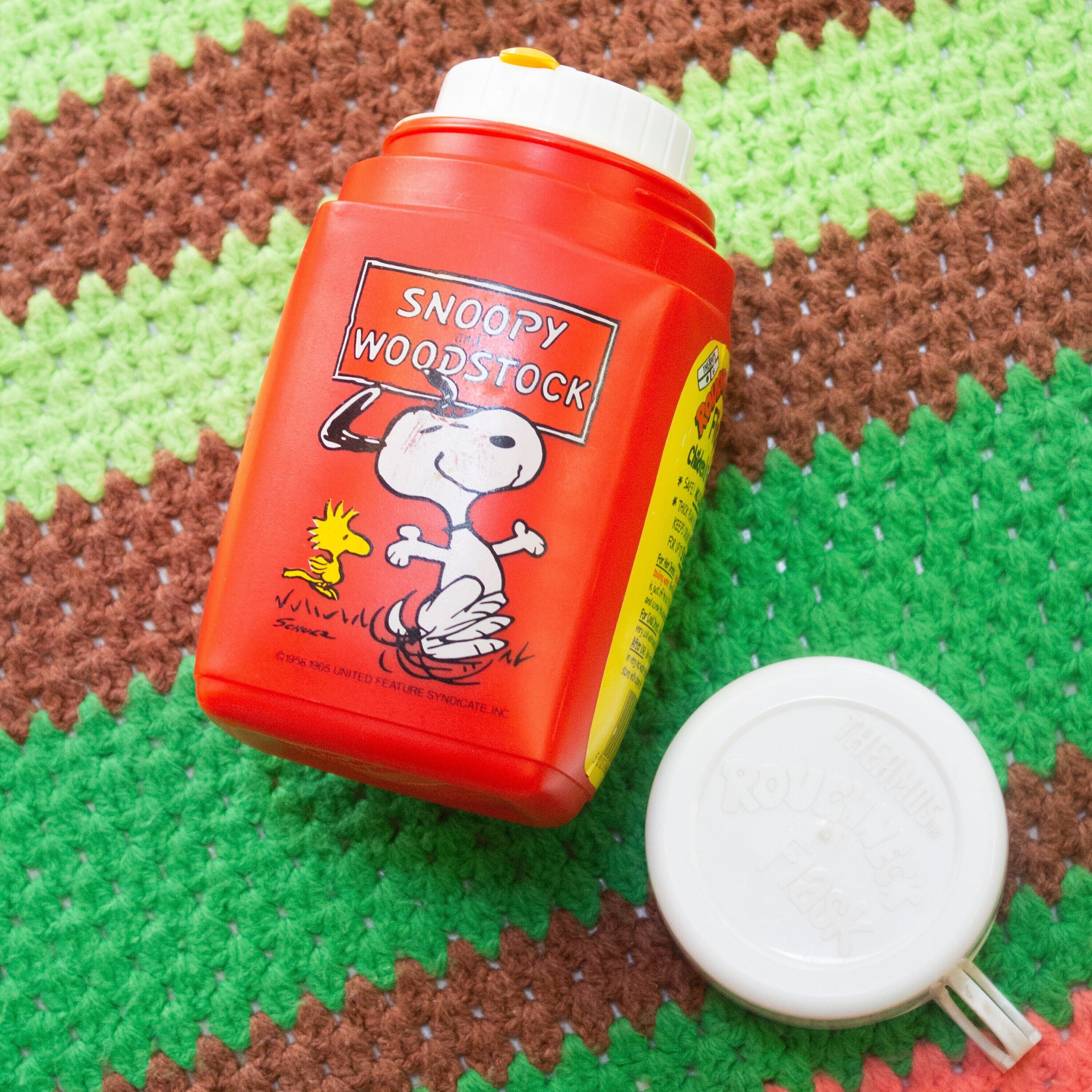 Snoopy and Woodstock Vintage Thermos Bottle