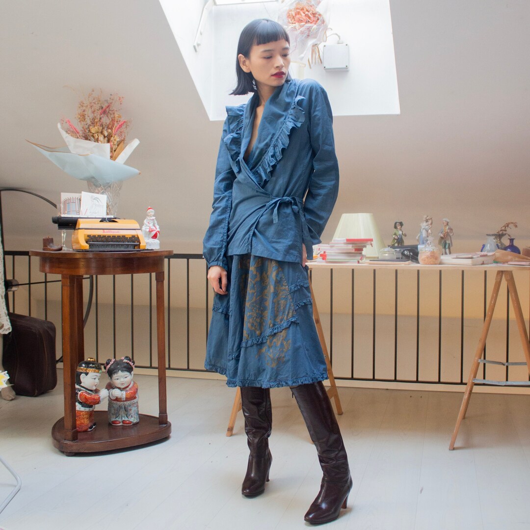 ☆DRIES VAN NOTEN☆ フローラルコンポジションサテンスカート♪ org.jpg