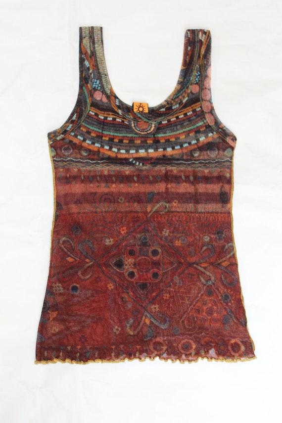 Vintage 90's Jean Paul Gaultier Soleil mesh tribal