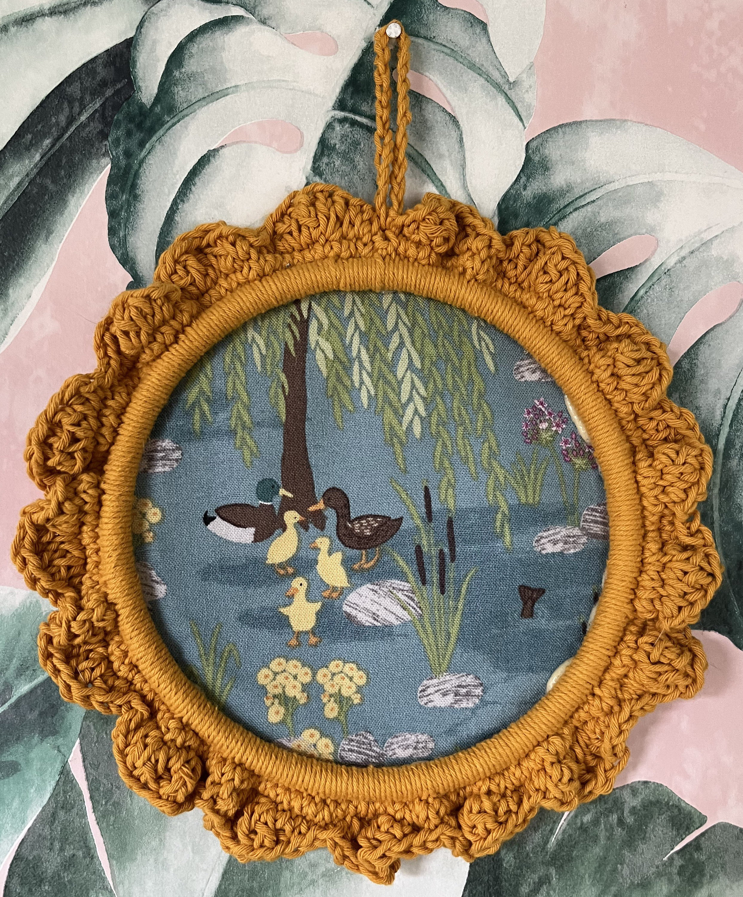 Duck Scene Wall Hanging Frame Crochet Pattern