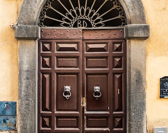 Photography, door, Abruzzi, Italy, canvas, metal, front door, brown,