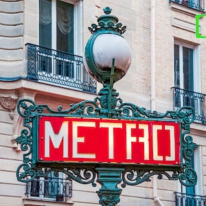 Paris, photography, Metro station, France, Metal, Canvas