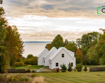 Photography, New England, houses, landscape, Maine, USA, Canvas, Metal, art décor, wall art