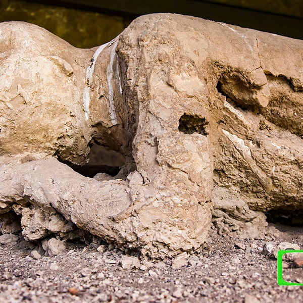 Photography Pompeii's body, Roman, archaeology in Pompeii, Italy