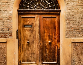 Photography, brown, door, Italian, Ferrara, Italy, canvas, metal