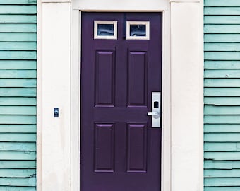 Photography, door, New England, entrance, purple, America, metal, canvas