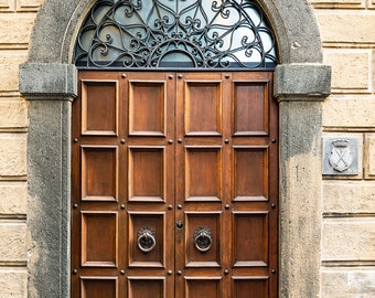 Photography, door, décor, canvas, metal, blue door, Umbria, Orvieto. Italy
