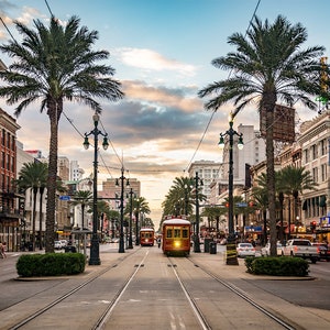 Photography, Canal Street, New Orleans, wall art, art decor, canvas, metal, USA, America