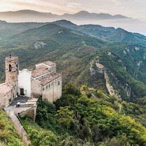 Photography, Saint Peter, church, Roccascalegna, Abruzzo, Italy, art decor, wall art, canvas, metal