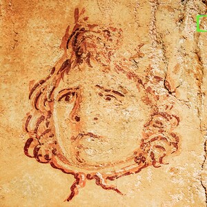 Photography, Roman, fresco, mural, Pompeii, Italy, canvas, metal