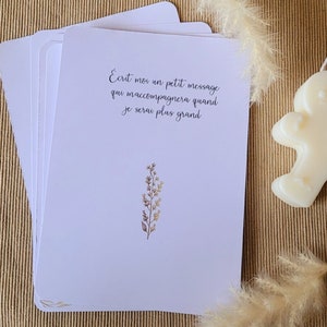 Carte de Vœux de naissance - baby Wishes - Lot de 4 cartes