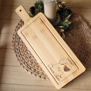 Cutting Board - Engraved and Personalized Bamboo Serving Board