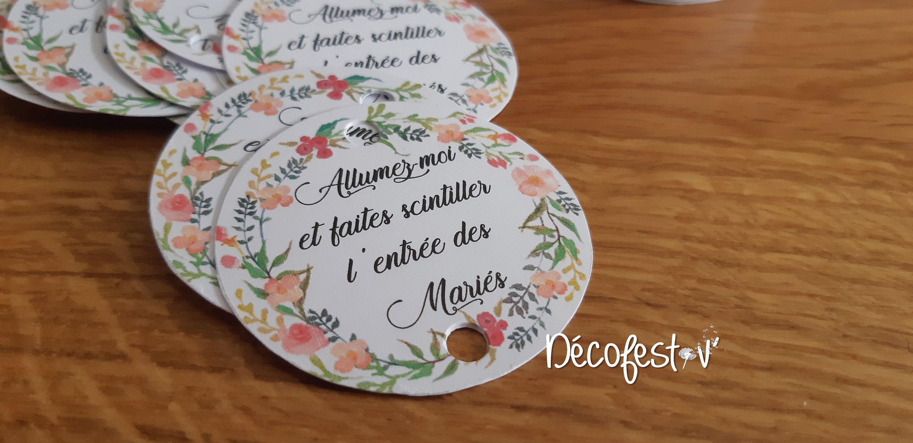 Étiquettes rondes pour bougies scintillantes lot de 20 | Etsy