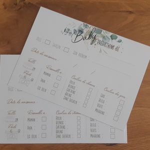 Lot van 6 voorspellingskaarten - voorspellingskaarten - aankomst baby - babyshower