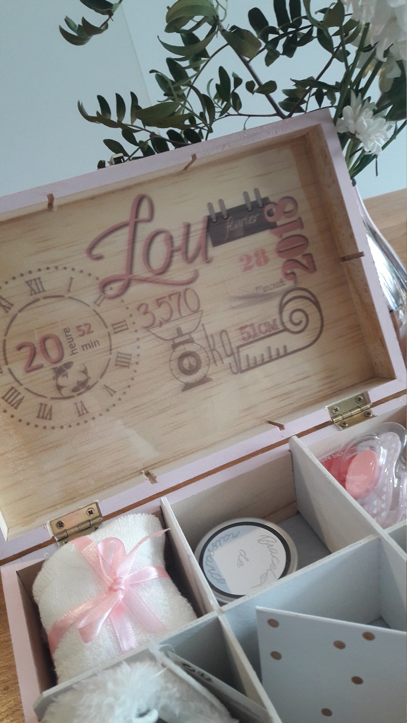 Coffret Naissance Barbacado - Boîte à Souvenirs Bébé Avec Tiroirs Et Journal