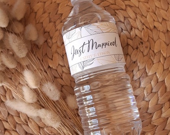 Etiquettes bouteille d'eau WATERPROOF personnalisable - Lot de 6